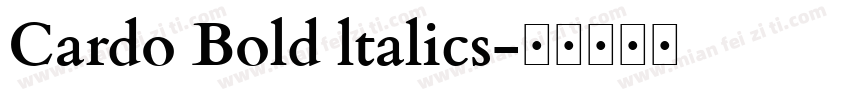 Cardo Bold ltalics字体转换